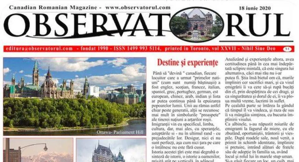 Foto Revista „OBSERVATORUL”/ septembrie 2020
