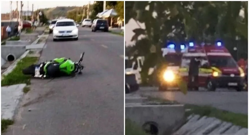 Foto OLT: O femeie a murit, după ce a fost lovită de o motocicletă