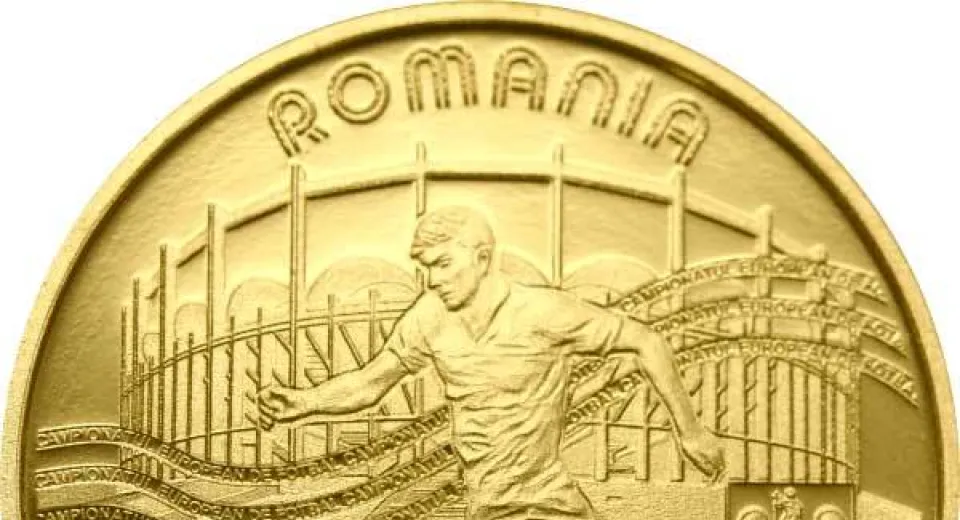 Foto BNR va lansa în circuitul numismatic o monedă cu tema Campionatul European de Fotbal 2020
