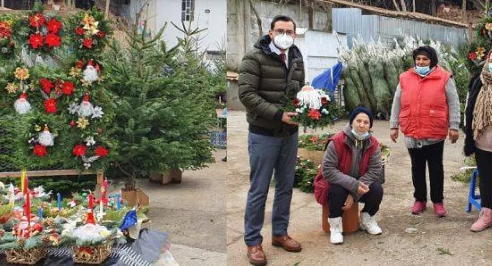 Foto Caracal: Piață de brazi pe strada Mieilor