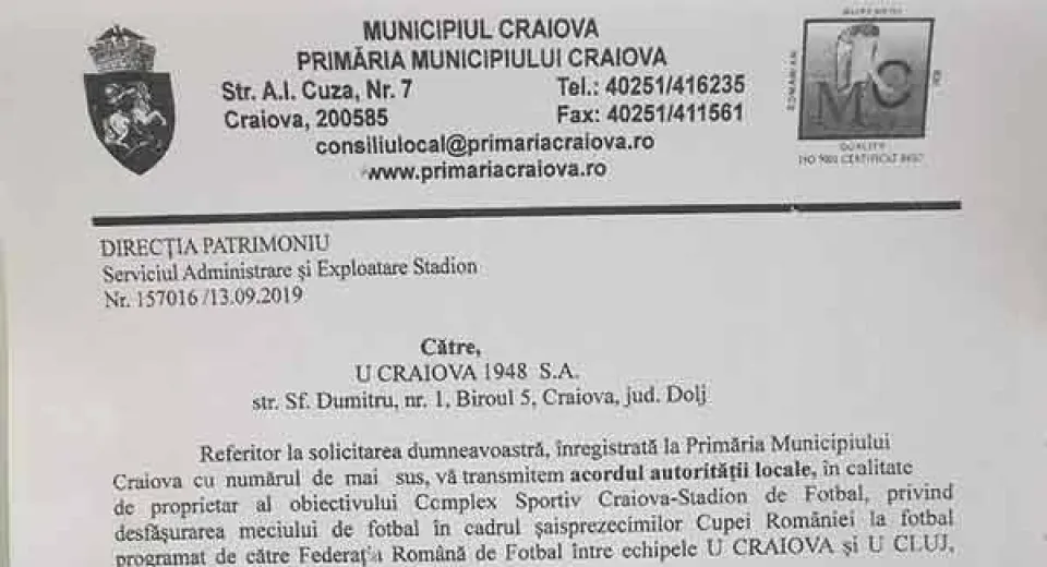 Foto OFICIAL. FCU-U Cluj se joacă pe Oblemenco. Ce spune Adi Falub, antrenorul oaspeților!