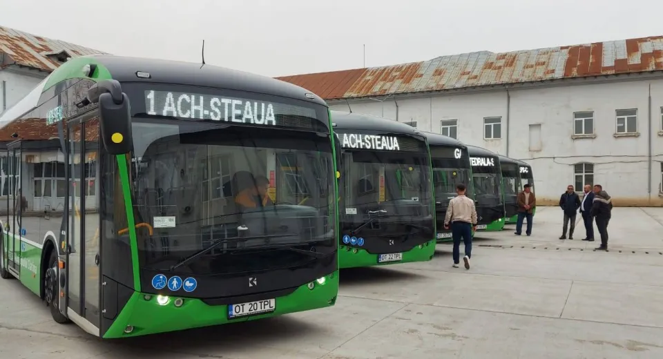 Foto Primele şase autobuze electrice vor circula în Slatina 