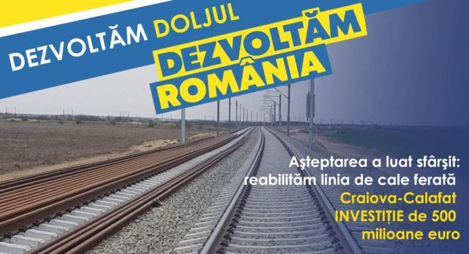 Foto Va fi reabilitată linia de cale ferată Craiova-Calafat