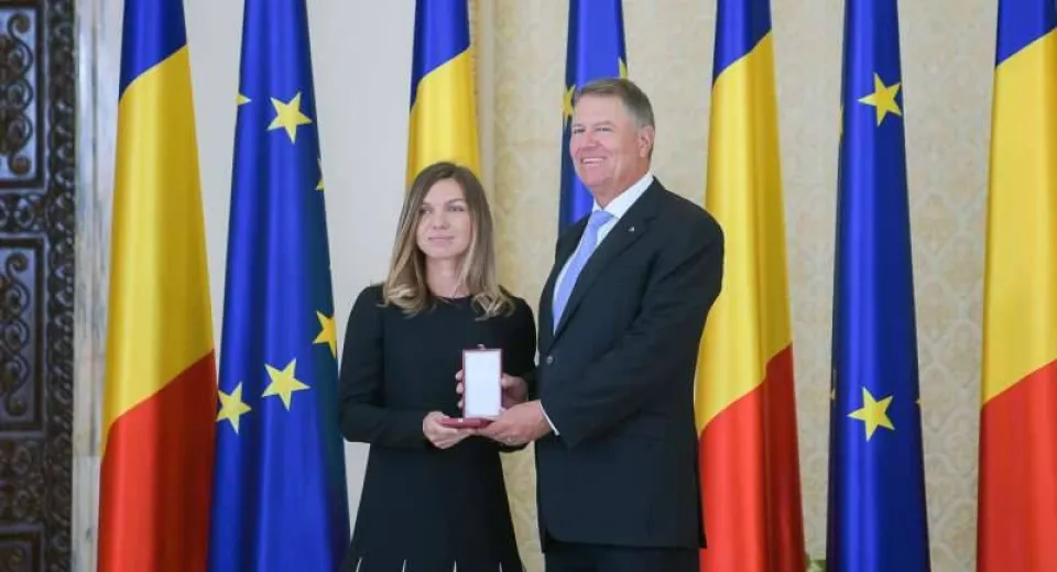 Foto Simona Halep, decorată cu Ordinul Național Steaua României