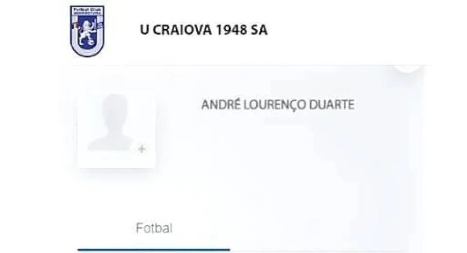 Foto PRECIZARE. Conducerea alb-albaștrilor a anunțat oficial care este situația contractuală a lui Andre Duarte