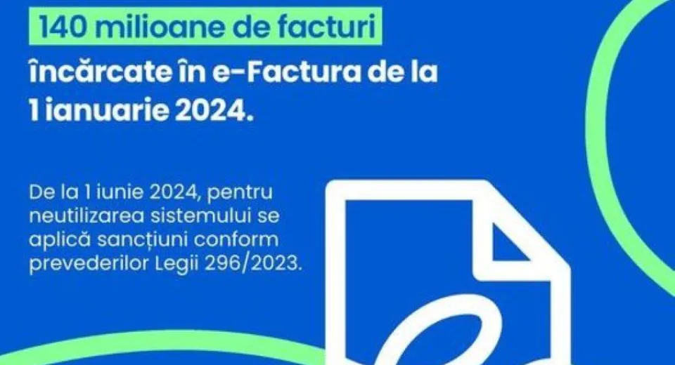 Foto  Nerespectarea termenului-limită de transmitere a facturilor în sistemul RO e-Factura va fi sancționată din 1 iunie