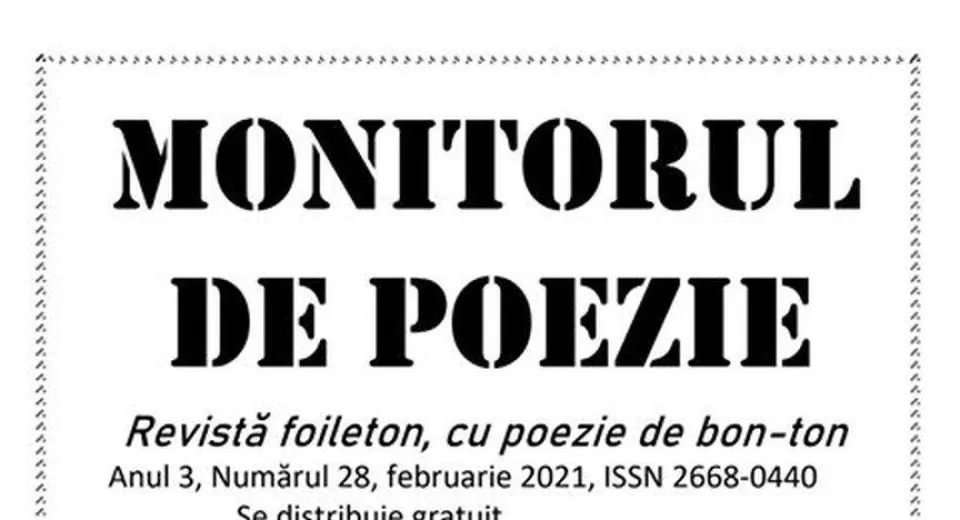 Foto Revista „MONITORUL DE POEZIE” Nr. 28/ februarie 2021