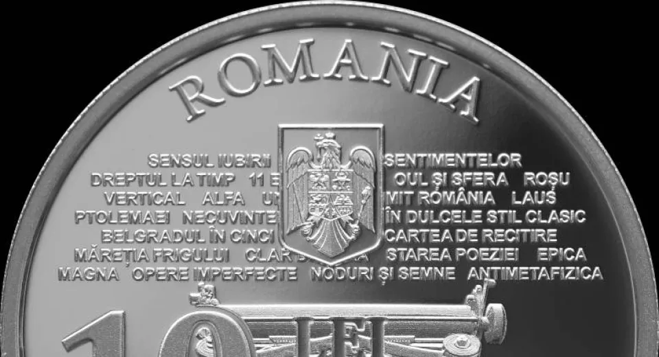 Foto BNR lansează o monedă din argint cu tema 90 de ani de la nașterea lui Nichita Stănescu