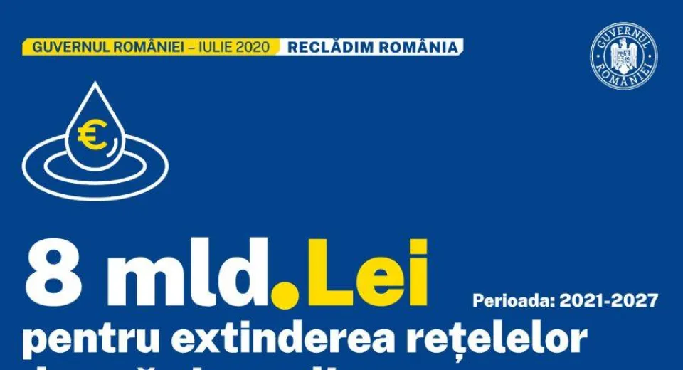 Foto Guvernul alocă 8 miliarde lei pentru extinderea rețelelor de apă și canalizare