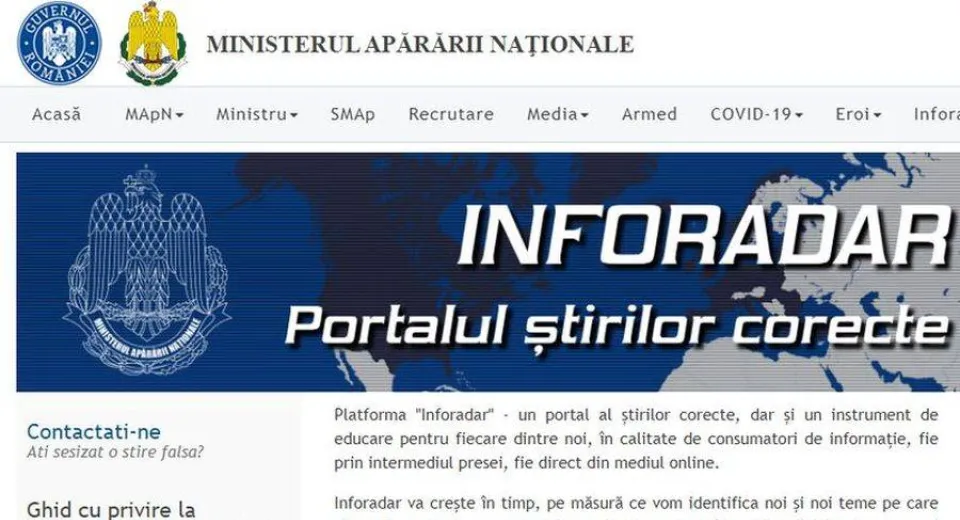 Foto Platformă online dedicată contracarării ştirilor false, lansată de ministrul Apărării