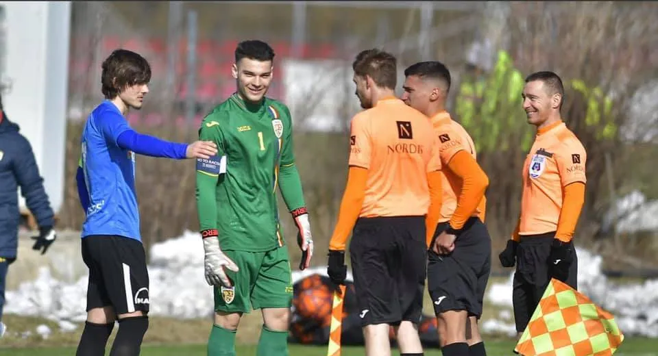 Foto Robert Popa a fost căpitanul naționalei.  România U 18 -Viitorul 2, scor 4-2