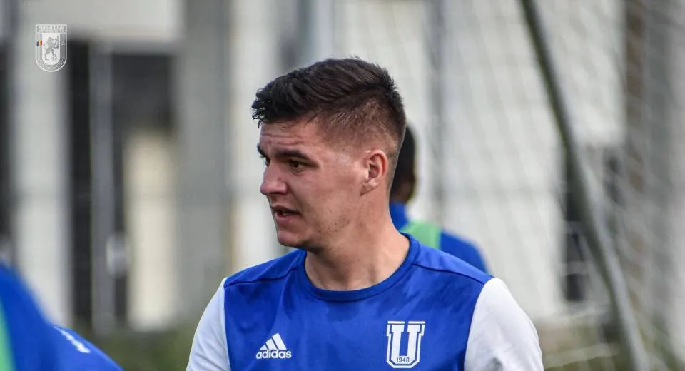 Foto EXCLUSIV. Alex Vodă: „Mi-am dorit enorm să joc la FC Universitatea și mulțumesc conducerii pentru această șansă!